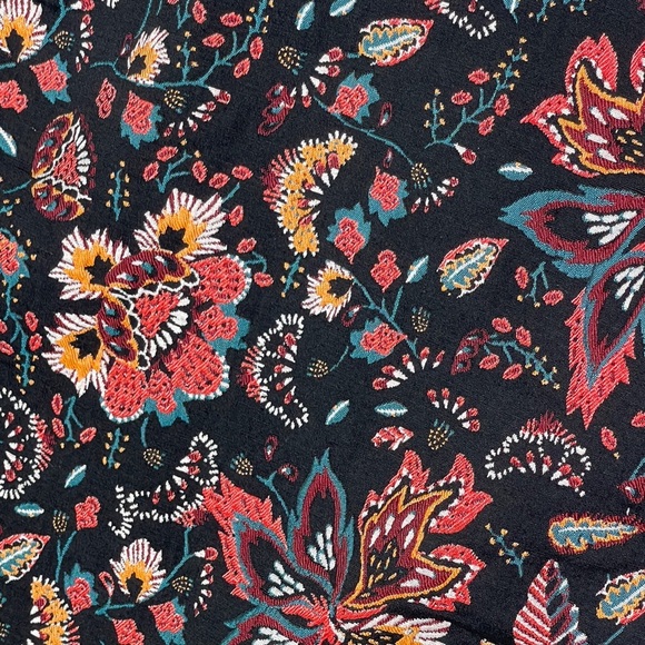 LOFT Boho Floral Tapestry Print Mini Skirt Size 16T - Picture 7 of 8